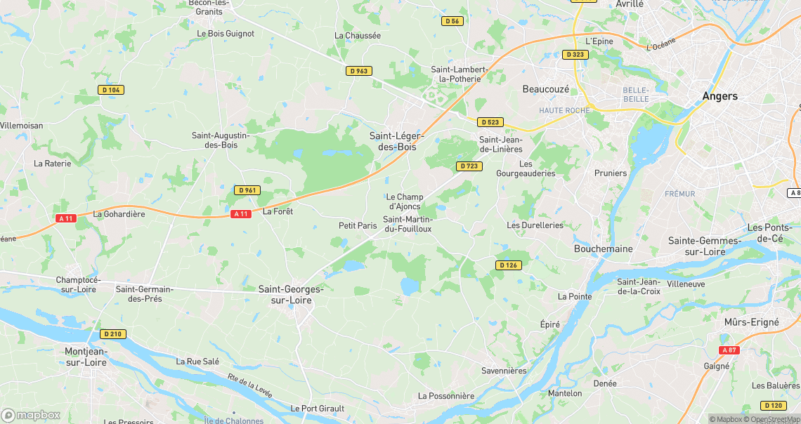 Localisation de la voiture à Saint-Martin-du-Fouilloux