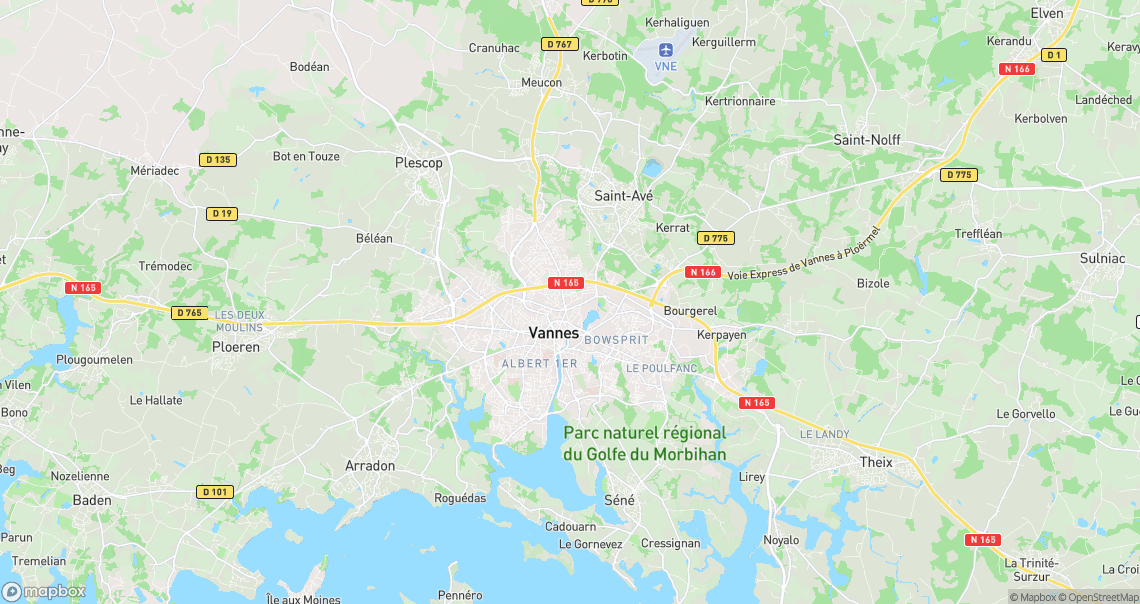 Localisation de la voiture à Vannes