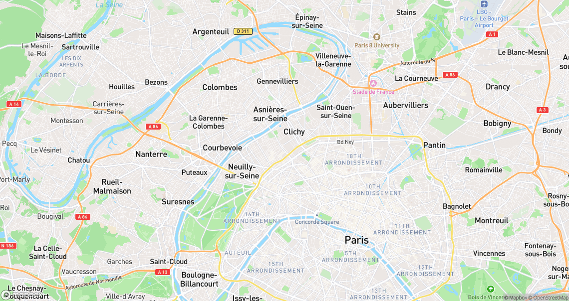 Localisation de la voiture à Levallois-Perret