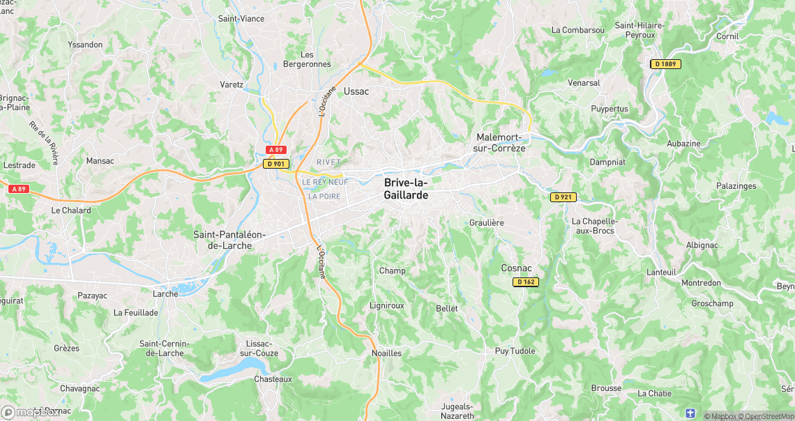 Localisation de la voiture à Brive-la-Gaillarde