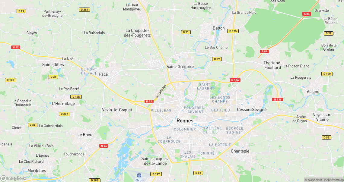 Localisation de la voiture à Rennes