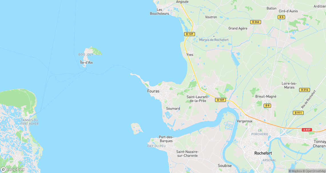 Localisation de la voiture à Fouras