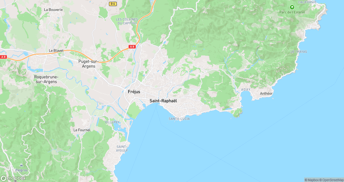 Localisation de la voiture à Saint-Raphaël