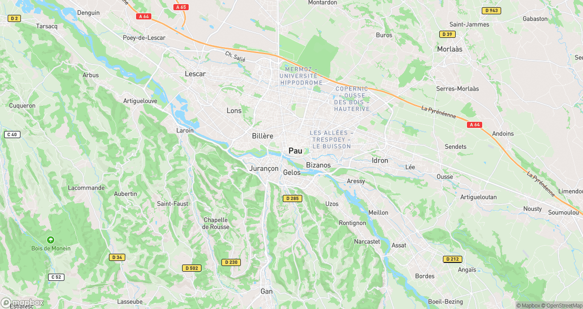 Localisation de la voiture à Pau