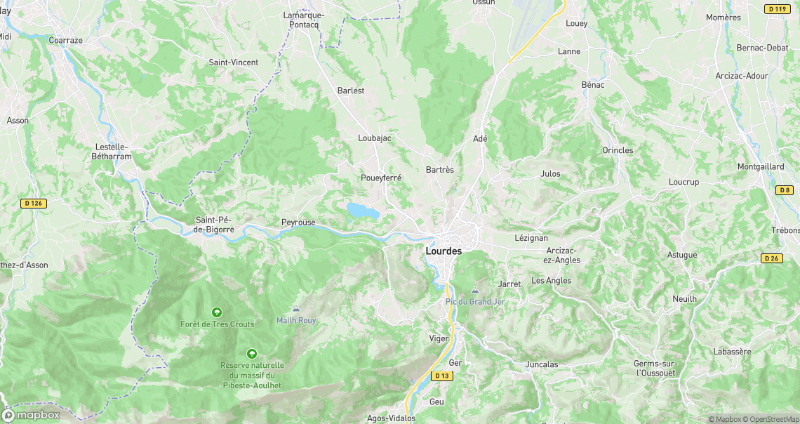 Localisation de la voiture à Lourdes