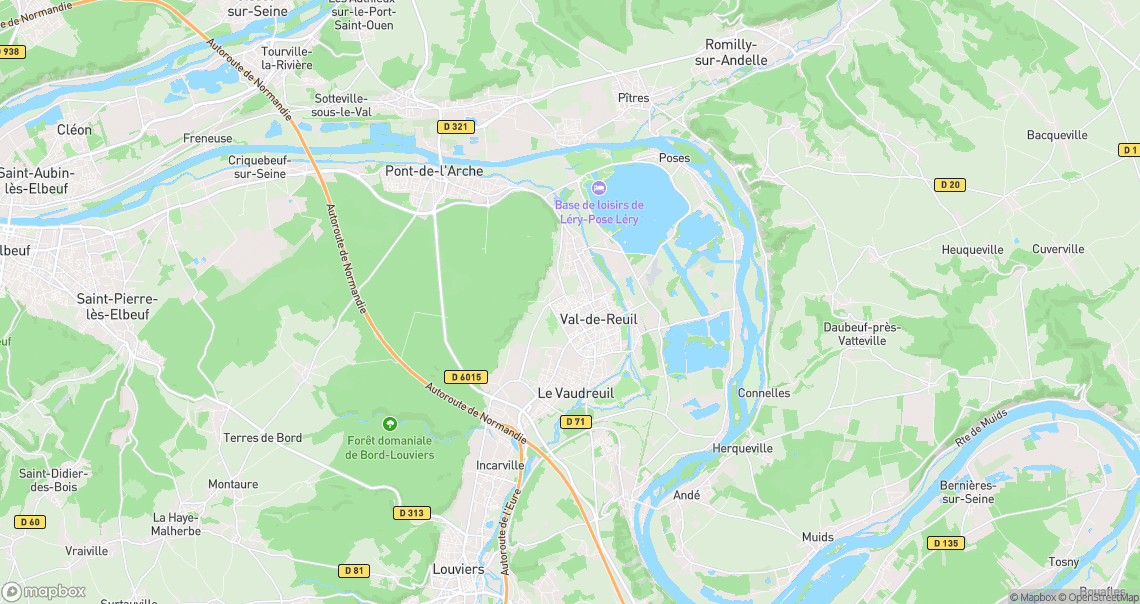 Localisation de la voiture à Val-de-Reuil