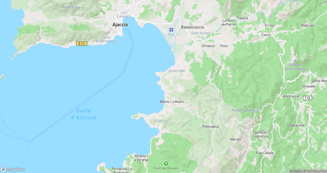 Localisation de la voiture à Grosseto-Prugna