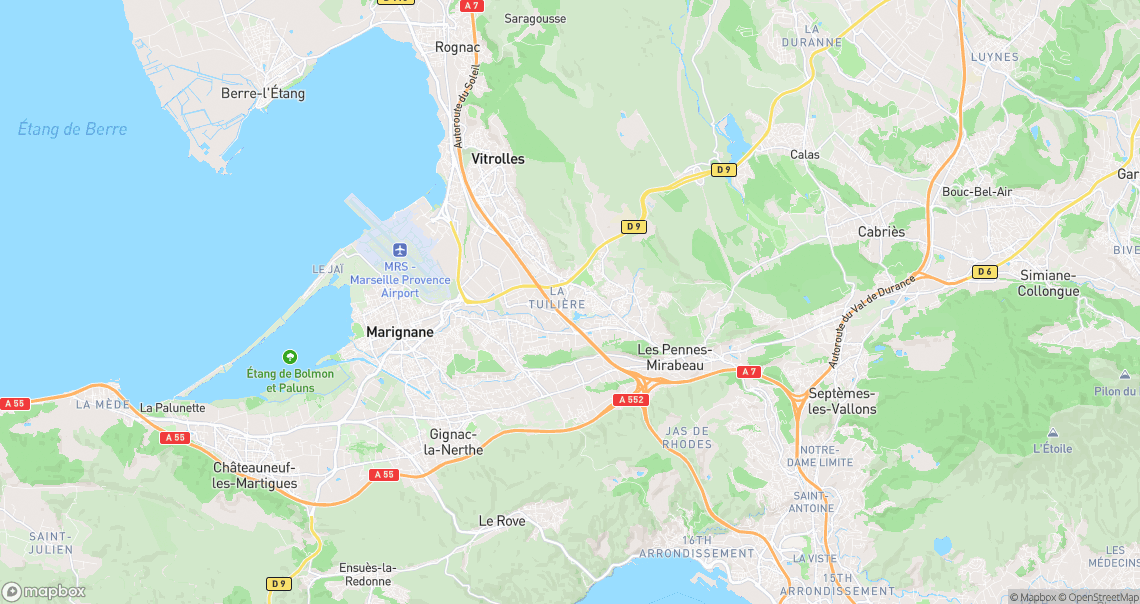 Localisation de la voiture à Vitrolles