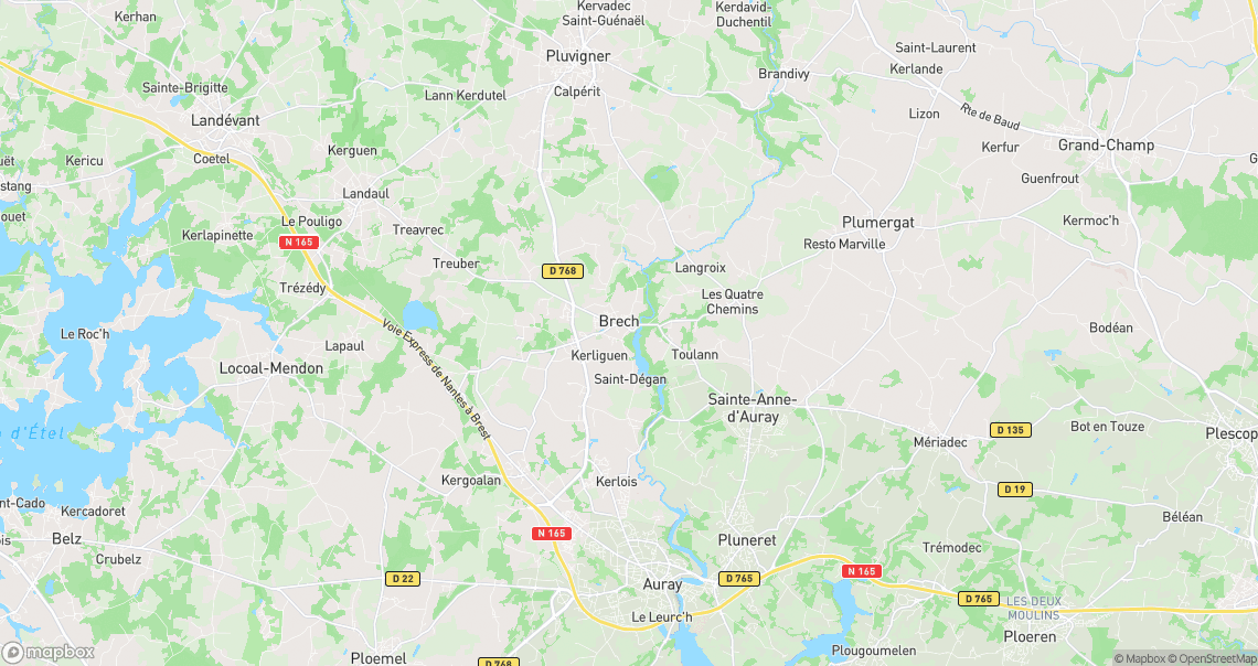Localisation de la voiture à Brech