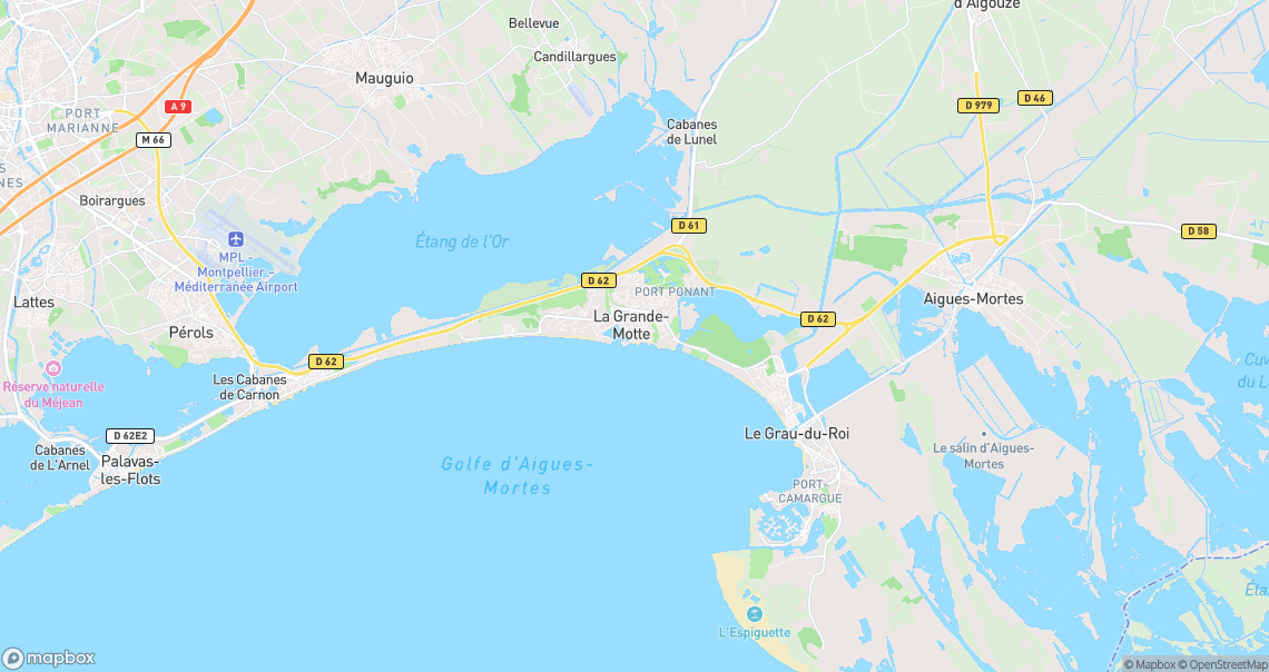 Localisation de la voiture à La Grande-Motte