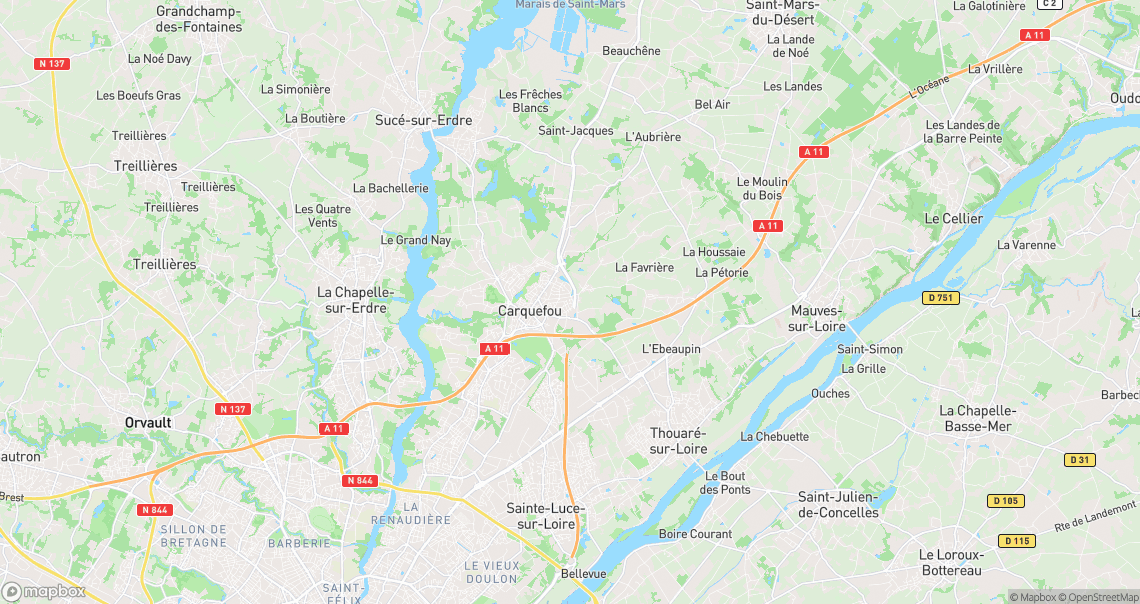 Localisation de la voiture à Carquefou