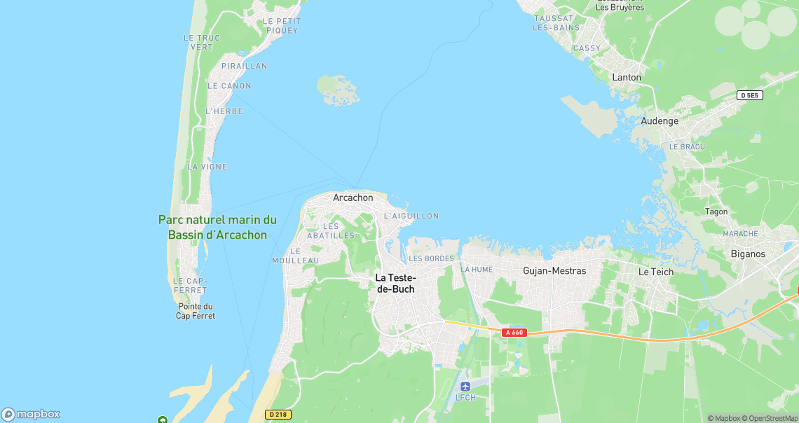 Localisation de la voiture à Arcachon