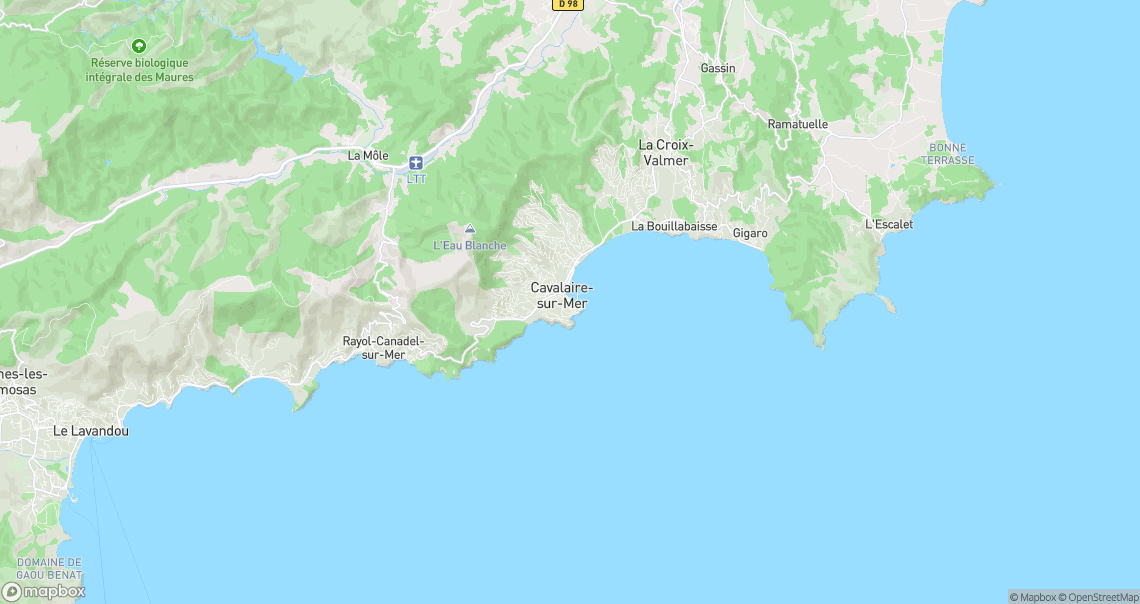 Localisation de la voiture à Cavalaire-sur-Mer
