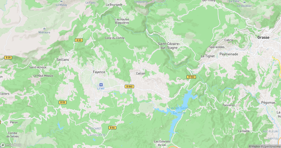 Localisation de la voiture à Callian