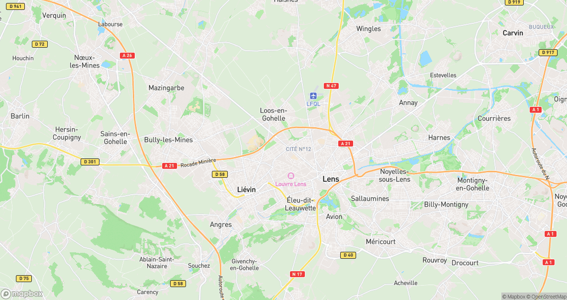 Localisation de la voiture à Lens