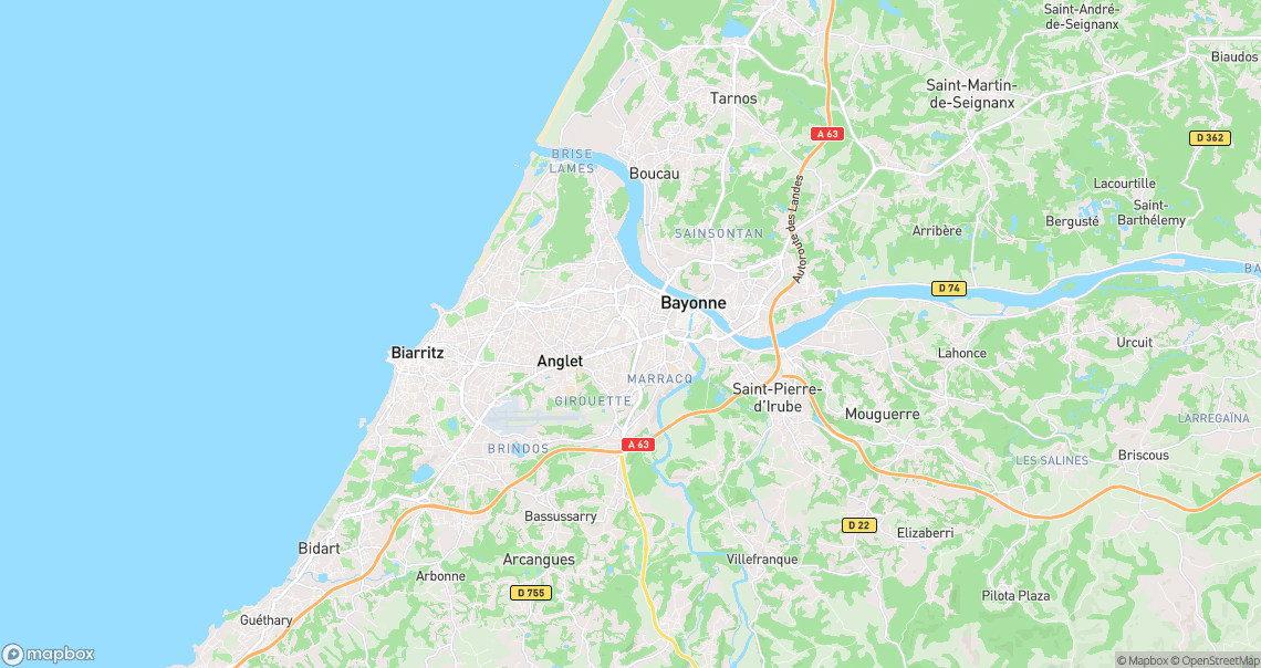 Localisation de la voiture à Bayonne
