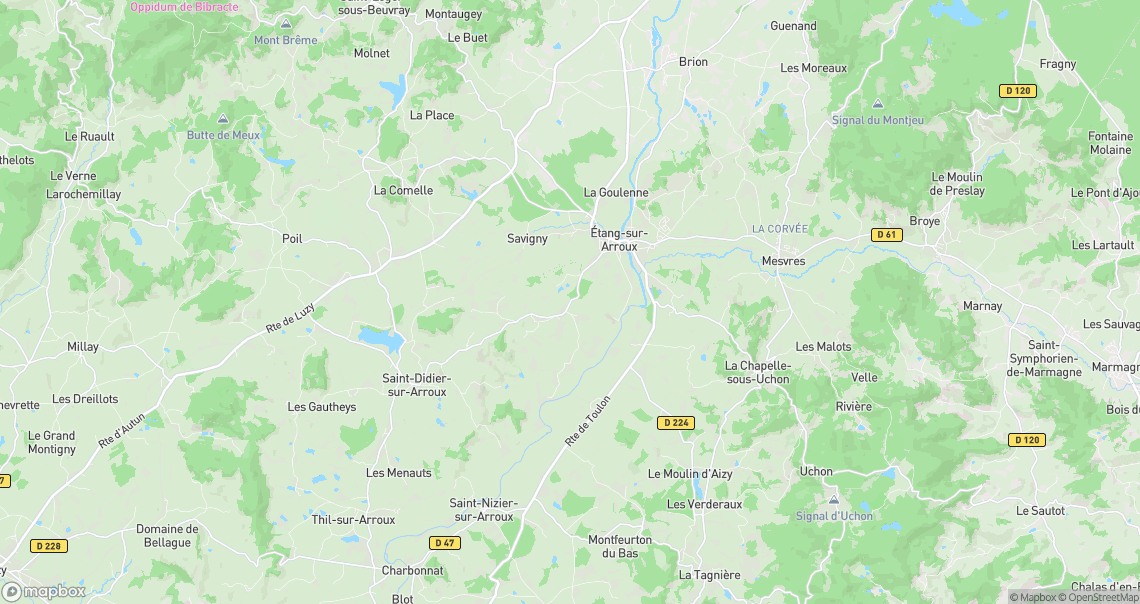 Localisation de la voiture à Étang-sur-Arroux
