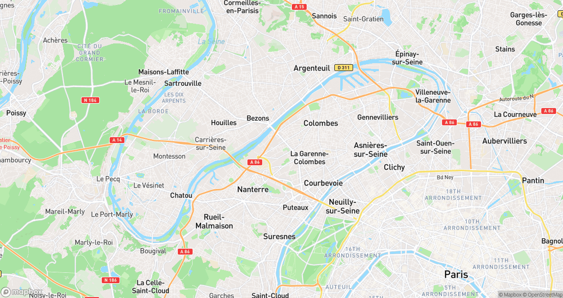Localisation de la voiture à Nanterre