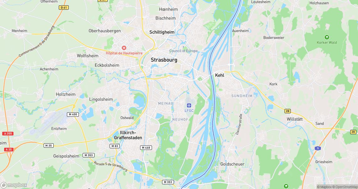 Localisation de la voiture à Strasbourg