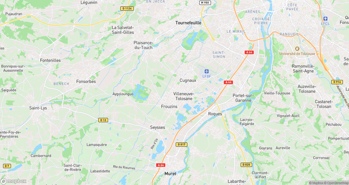 Localisation de la voiture à Villeneuve-Tolosane