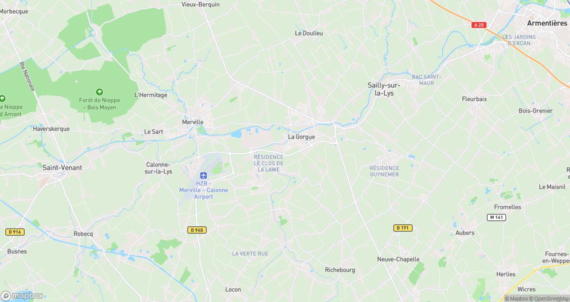 Localisation de la voiture à La Gorgue