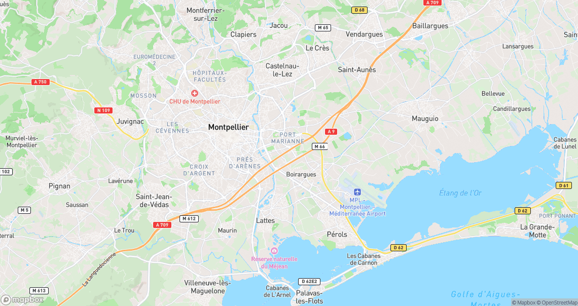 Localisation de la voiture à Montpellier