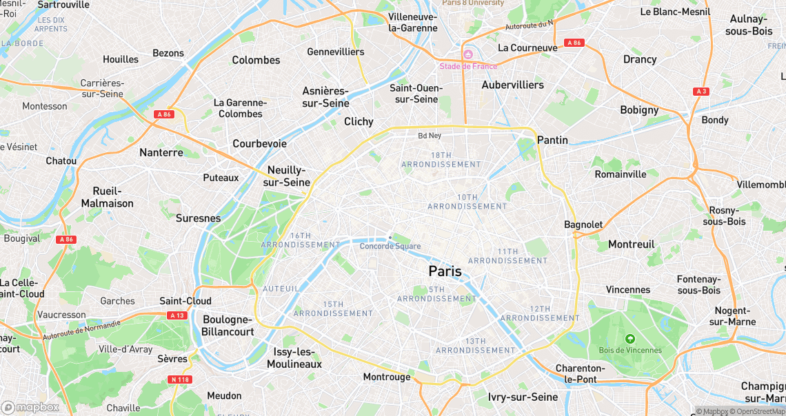 Localisation de la voiture à Paris