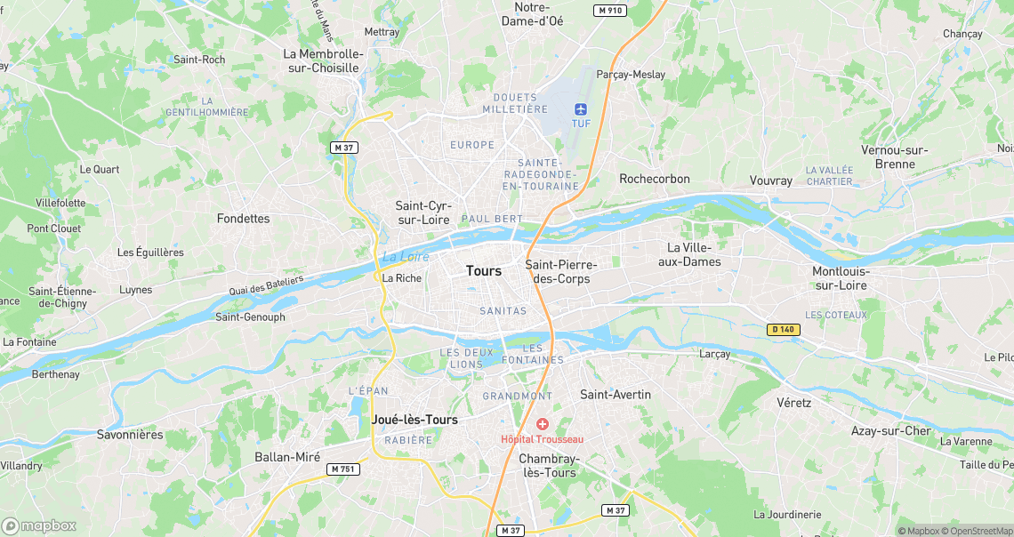 Localisation de la voiture à Tours