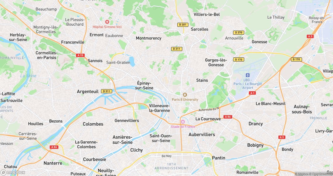 Localisation de la voiture à Villetaneuse