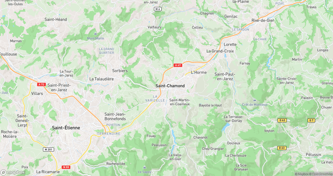Localisation de la voiture à Saint-Chamond