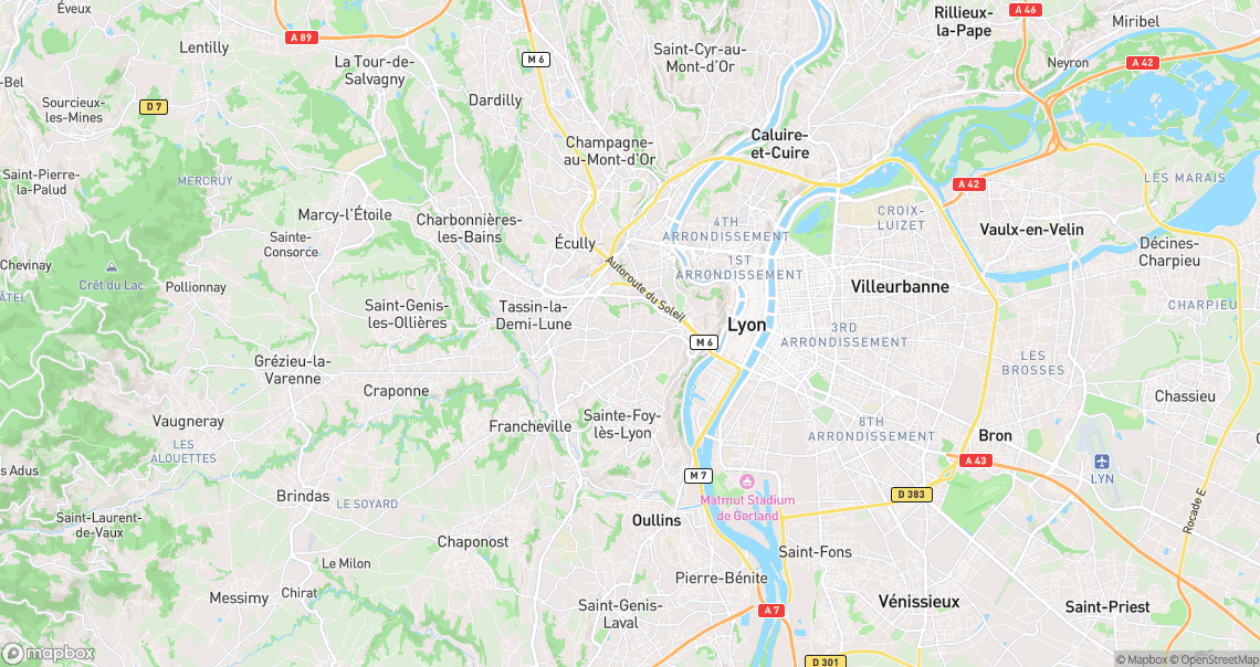 Localisation de la voiture à Lyon