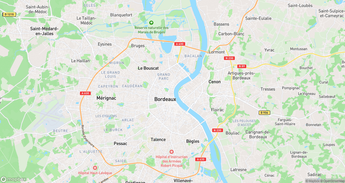 Localisation de la voiture à Bordeaux
