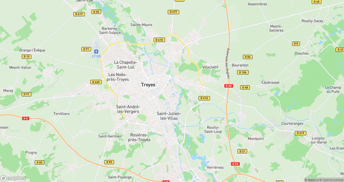 Localisation de la voiture à Troyes