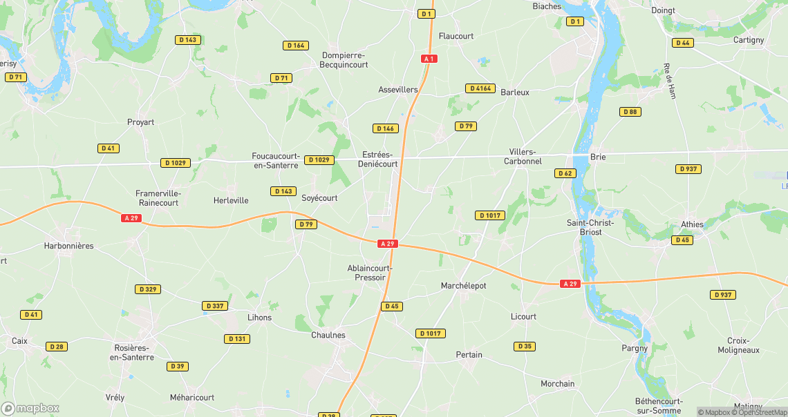 Localisation de la voiture à Estrées-Deniécourt