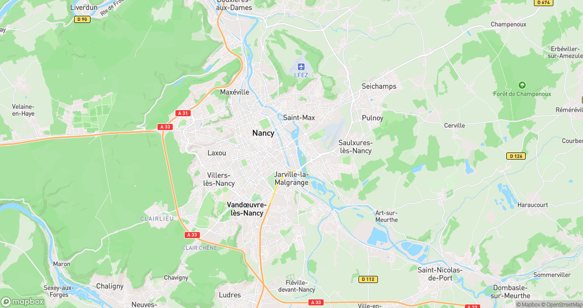 Localisation de la voiture à Nancy