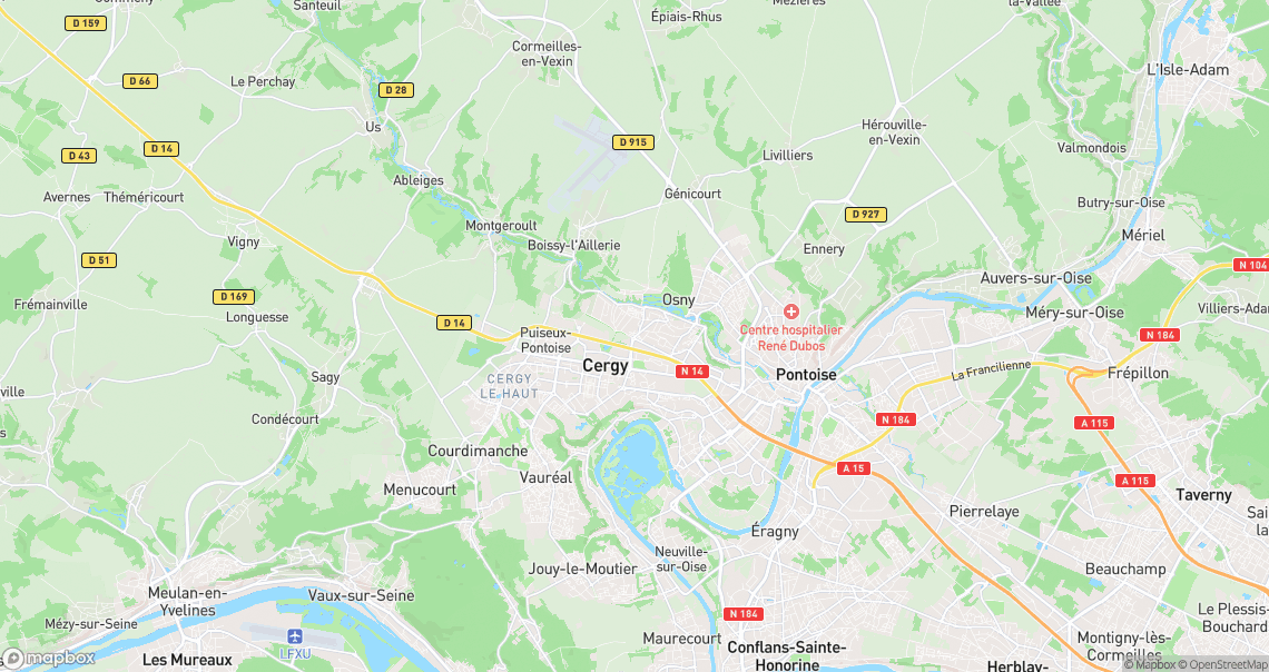 Localisation de la voiture à Osny