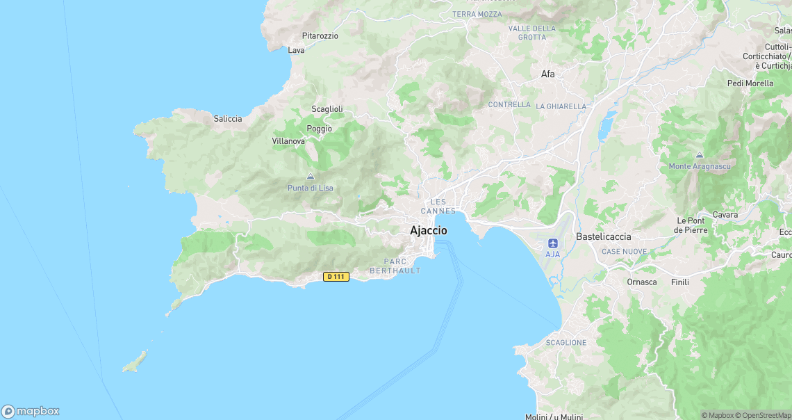 Localisation de la voiture à Ajaccio