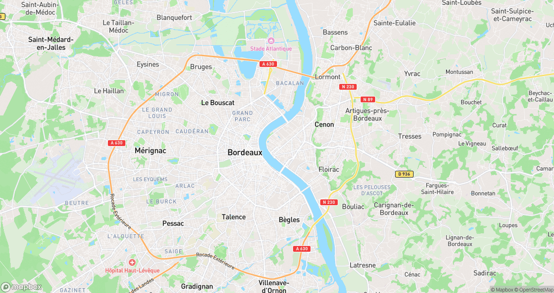 Localisation de la voiture à Bordeaux