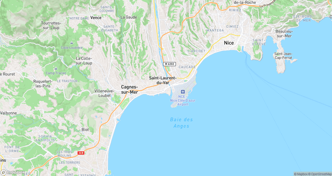 Localisation de la voiture à Saint-Laurent-du-Var