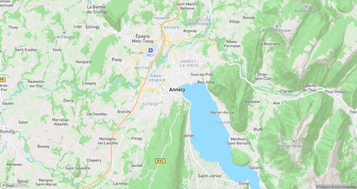 Localisation de la voiture à Annecy