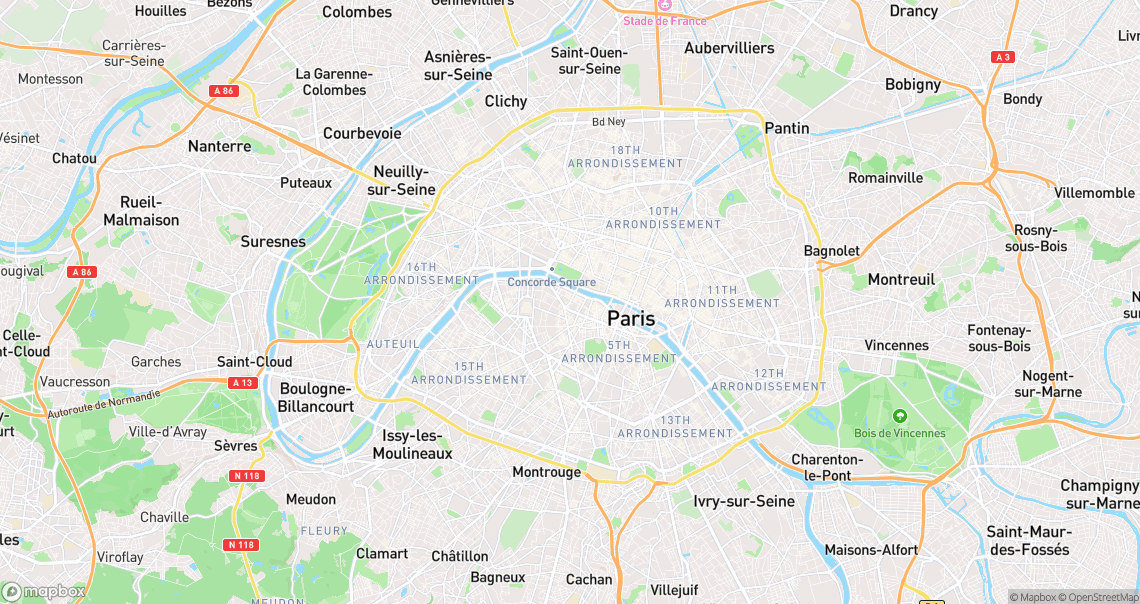 Localisation de la voiture à Paris