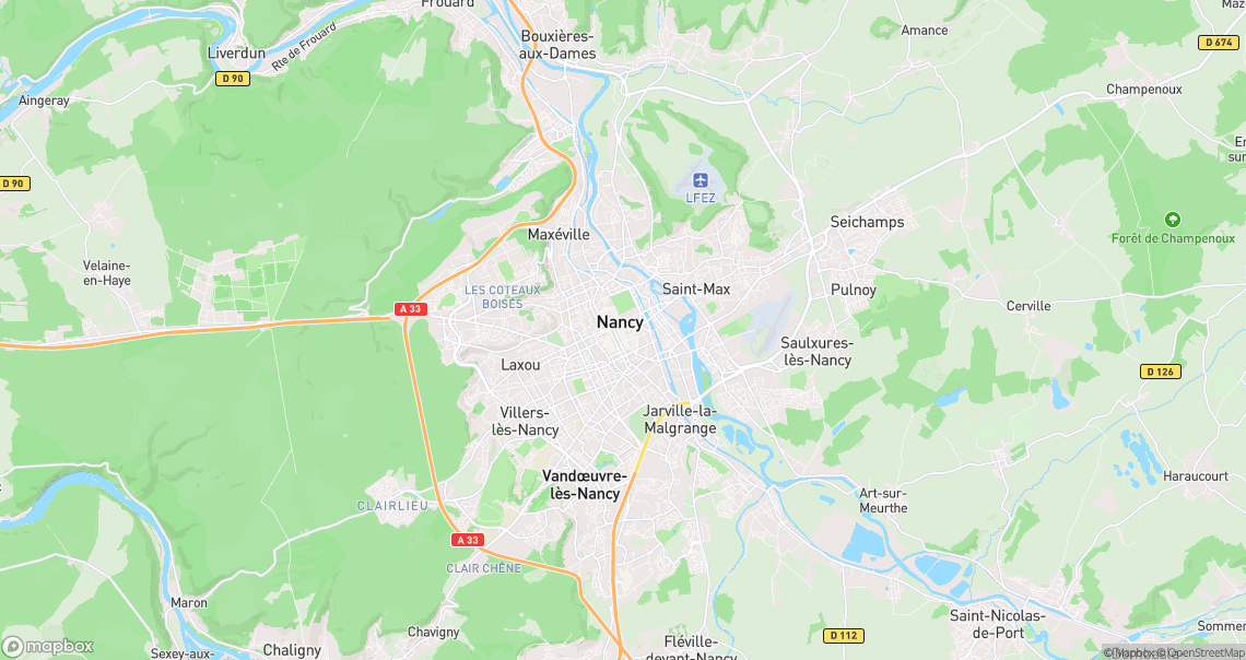 Localisation de la voiture à Nancy