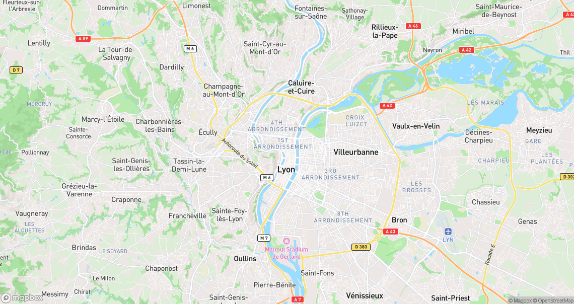 Localisation de la voiture à Lyon