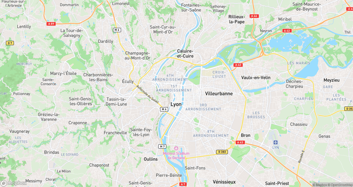 Localisation de la voiture à Lyon