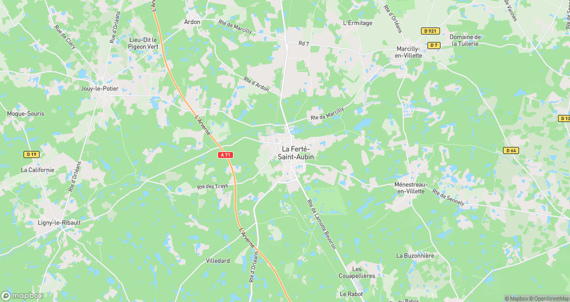 Localisation de la voiture à La Ferté-Saint-Aubin