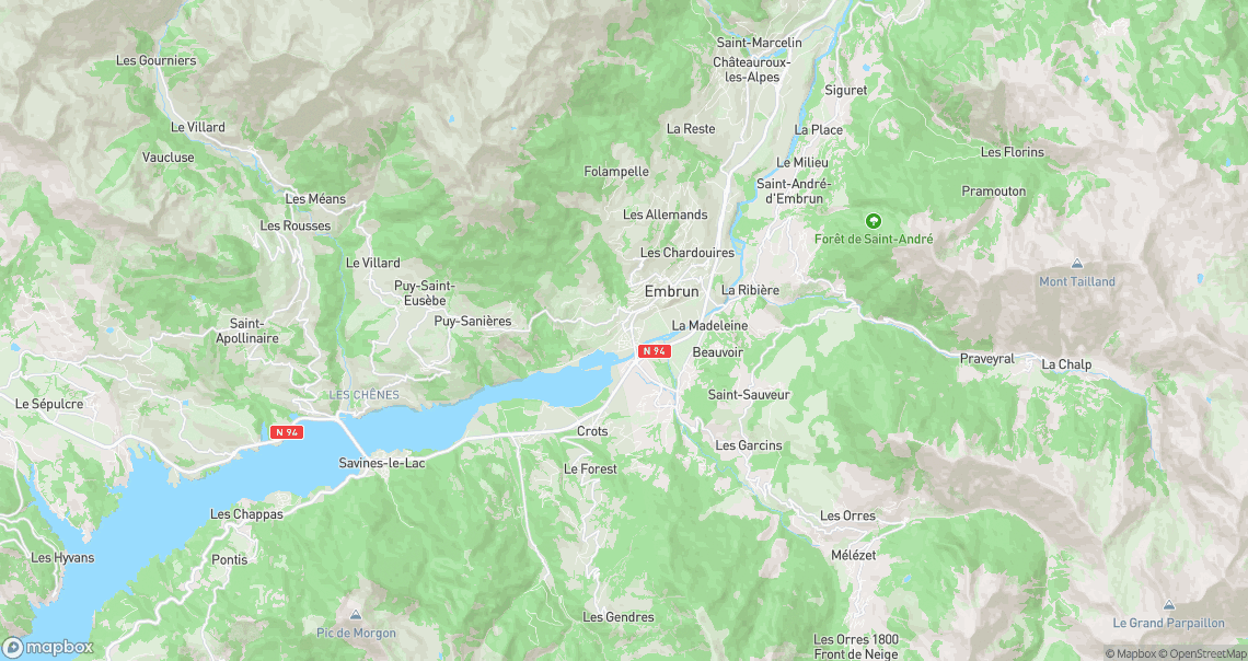 Localisation de la voiture à Embrun