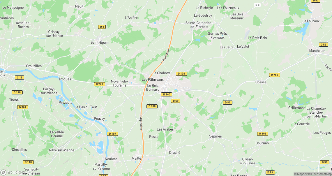 Localisation de la voiture à Sainte-Maure-de-Touraine