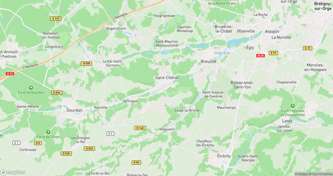 Localisation de la voiture à Saint-Chéron