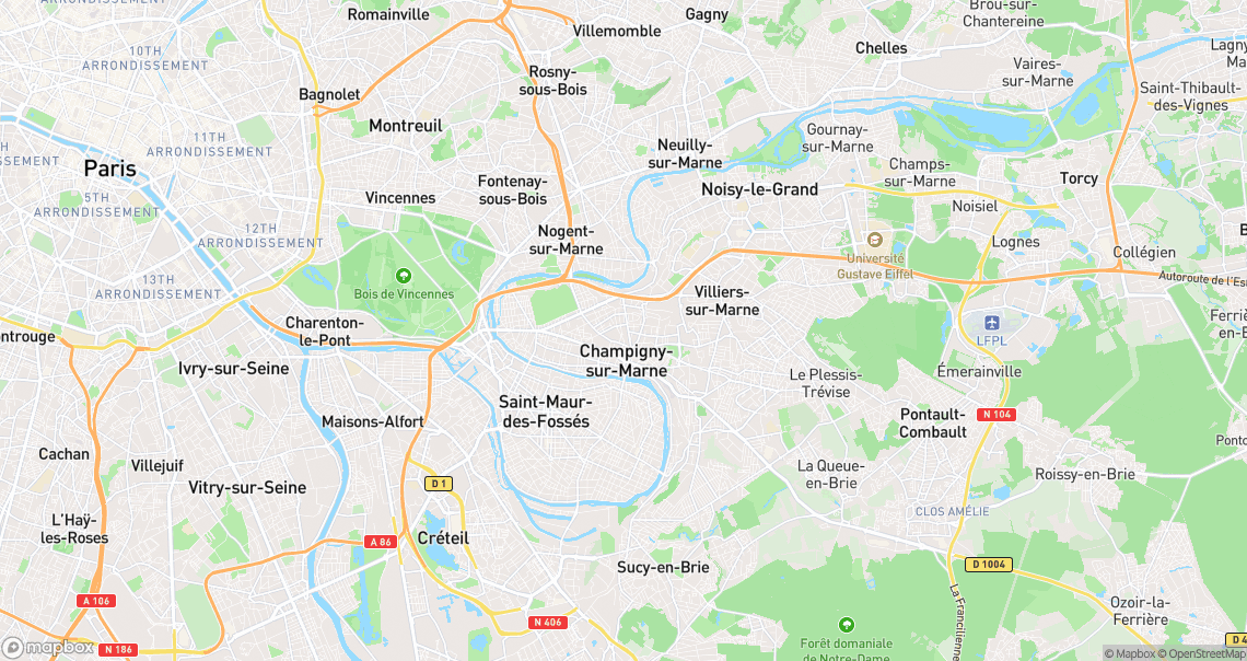 Localisation de la voiture à Champigny-sur-Marne
