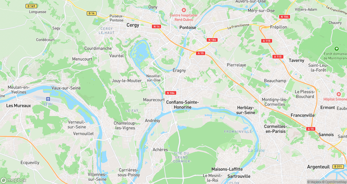Localisation de la voiture à Conflans-Sainte-Honorine